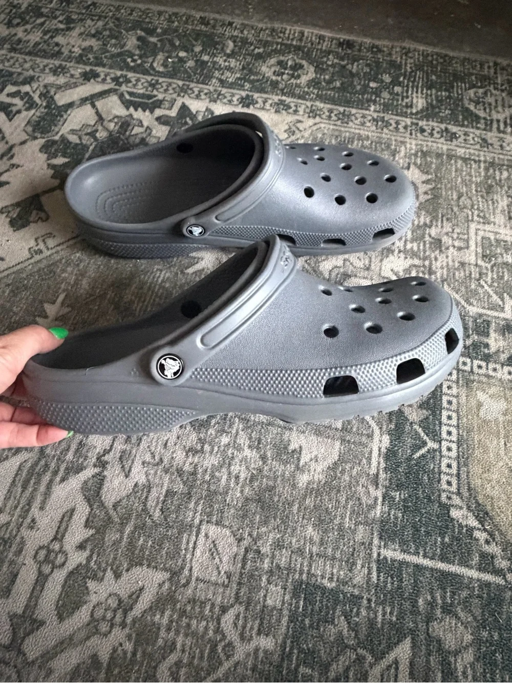Crocs men’s gray Classic Clogs size 13